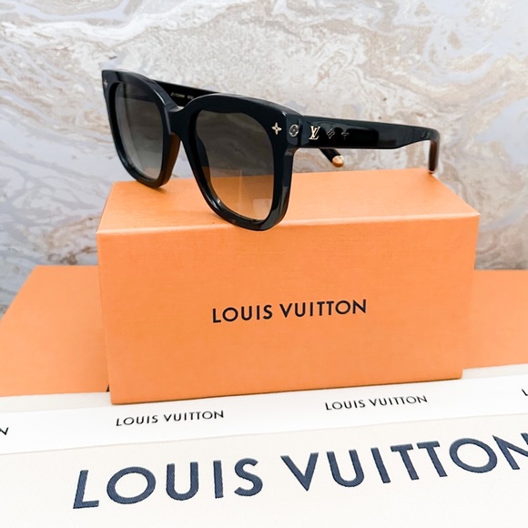 LOUIS VUITTON Acetate My Monogram Square Sunglasses Z1526W Black